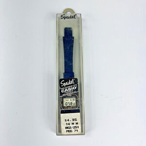 Vintage Speidel 14mm Replacement Watch Band Fits Casio Black Nylon Strap New